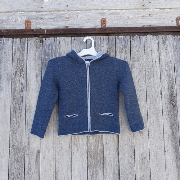 H.moser Other - H. Moser Salzburg Wool‎ Blend Blue Sweater Cardigan Size 116 (5/6 Years) Zip
